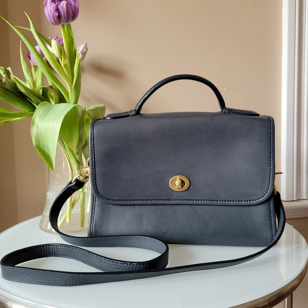 Leather Convertible Top Handle Crossbody Bag